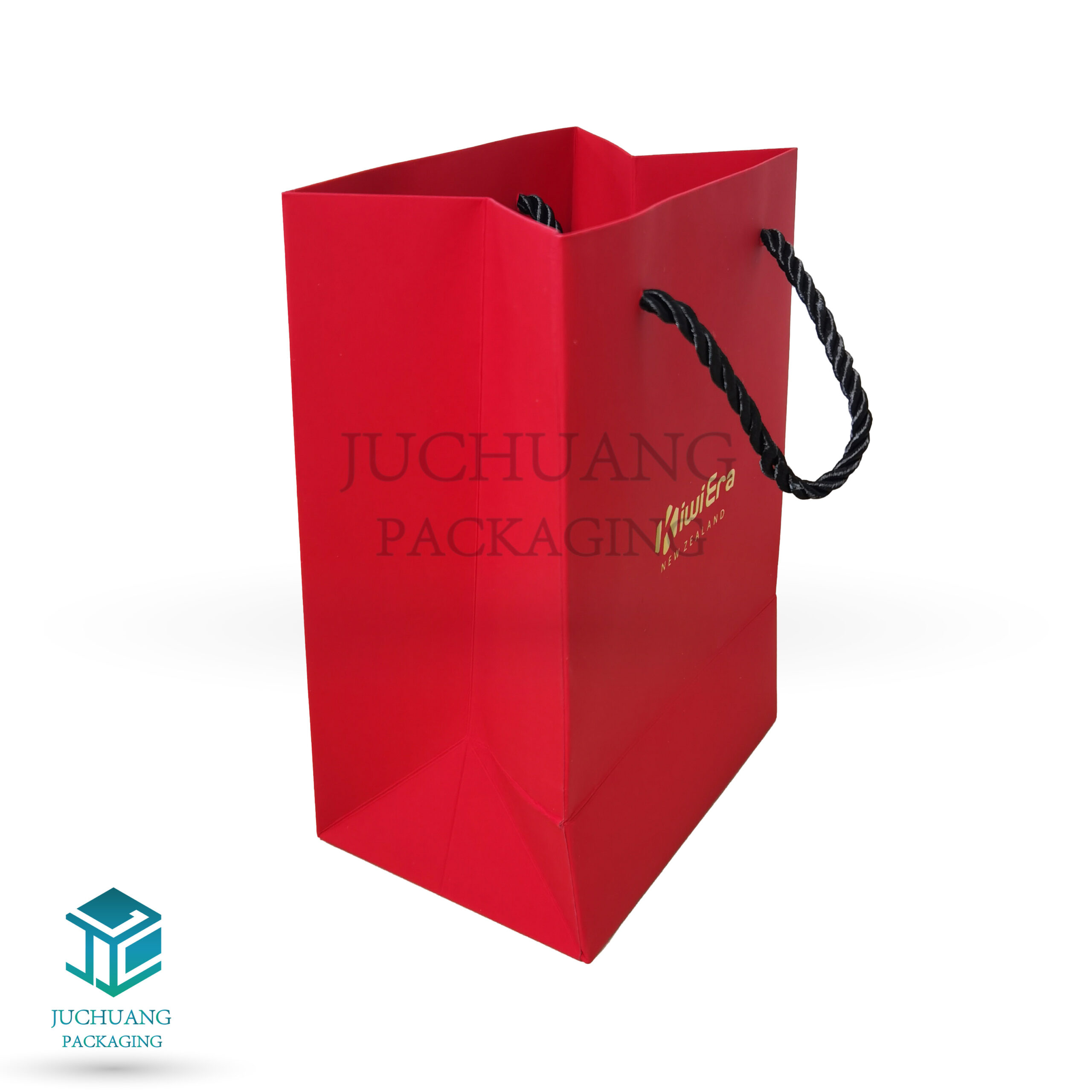 Shopping bag paper bag with three twisted rope